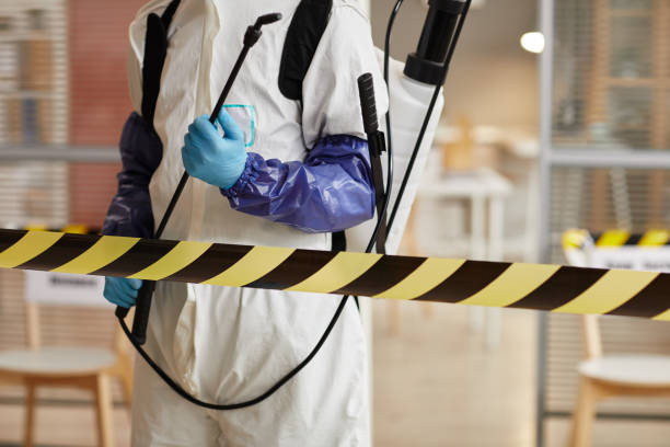 Professional Biohazard Cleanup technician working in Massapequa Park, NY